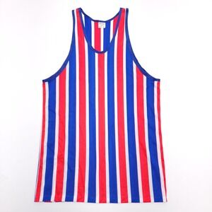 Vintage Towncraft Tank Top Mens‎ M Striped 70s USA JCPenney